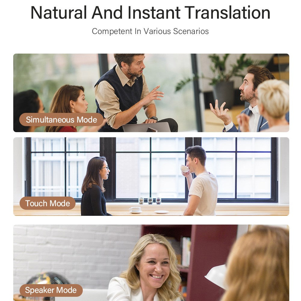V1 Real-Time Translation Earbuds — Multi-Language Interpreter Bluetooth Earphone for Travel & Meetings