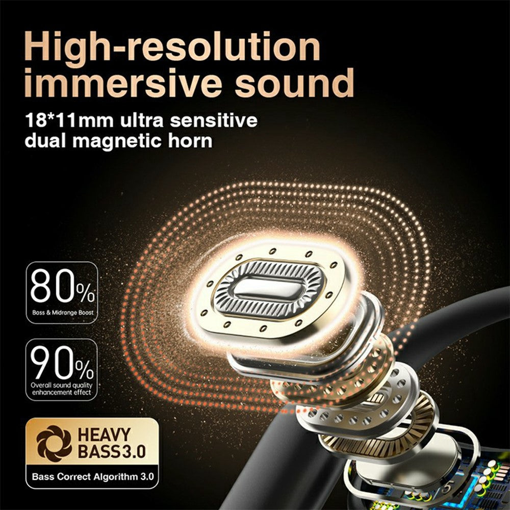 HILEO Hi95 Open-Ear Bluetooth-compatible Headphones Stereo Music Wireless Headset