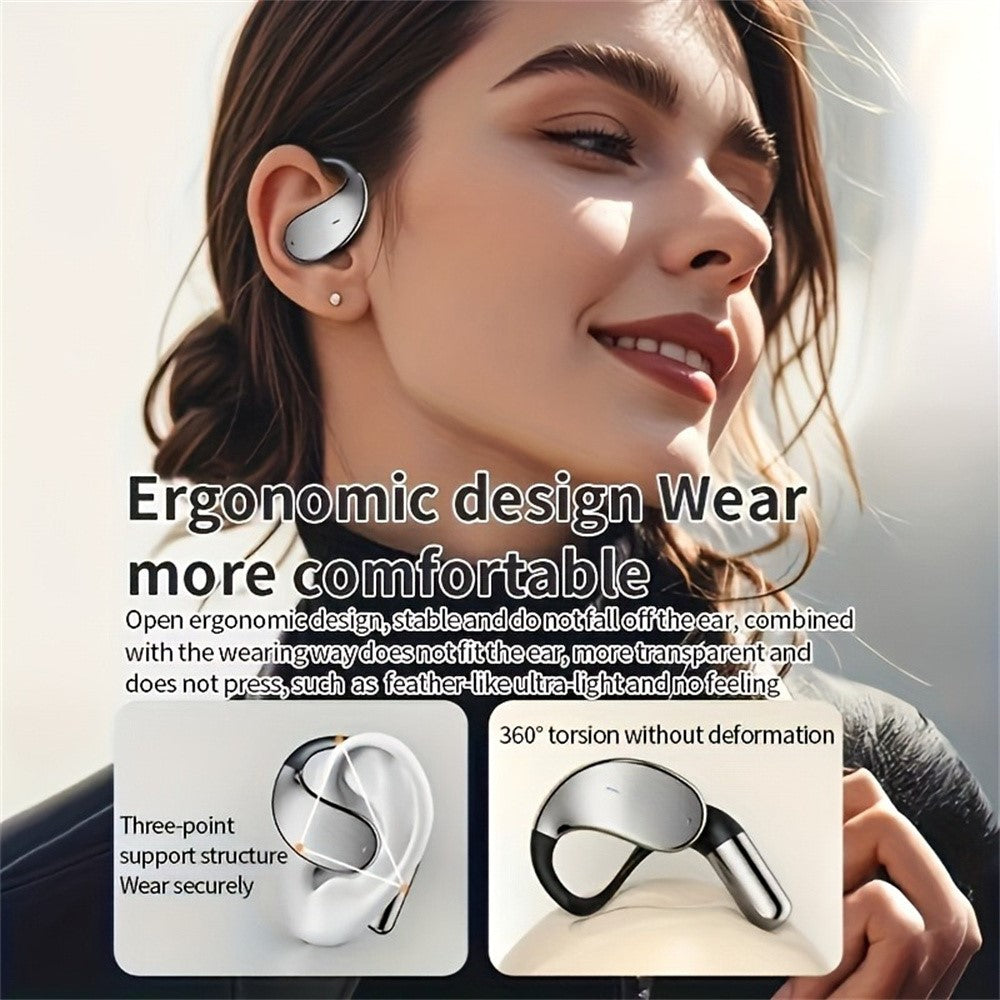 Q39 144 Languages Translation Earbuds HiFi Sound Open Ear Bluetooth-Compatible Music Earphones