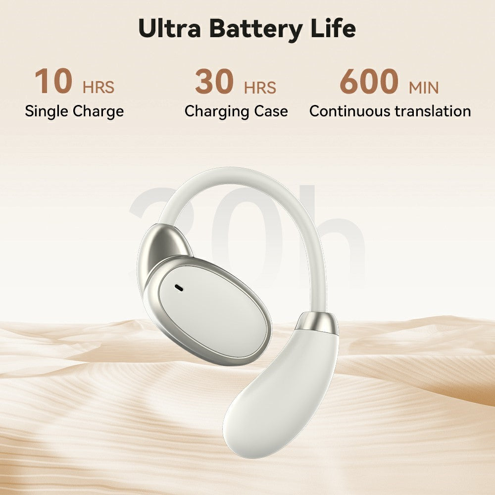 V18 Real-Time Translation Earphones Global Travel Meetings 200+ Languages Translation Headset