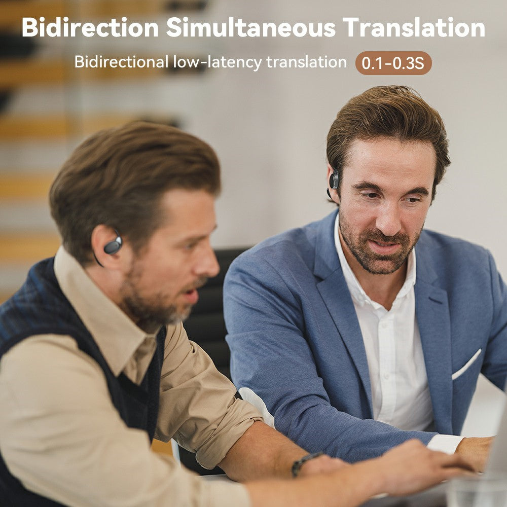 V13 AI Translation Headset Multi Languages Real Time Interpretation Bluetooth-Compatible Earphones