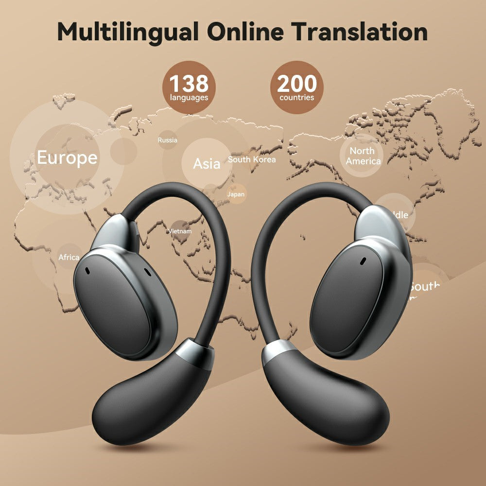 V13 AI Translation Headset Multi Languages Real Time Interpretation Bluetooth-Compatible Earphones