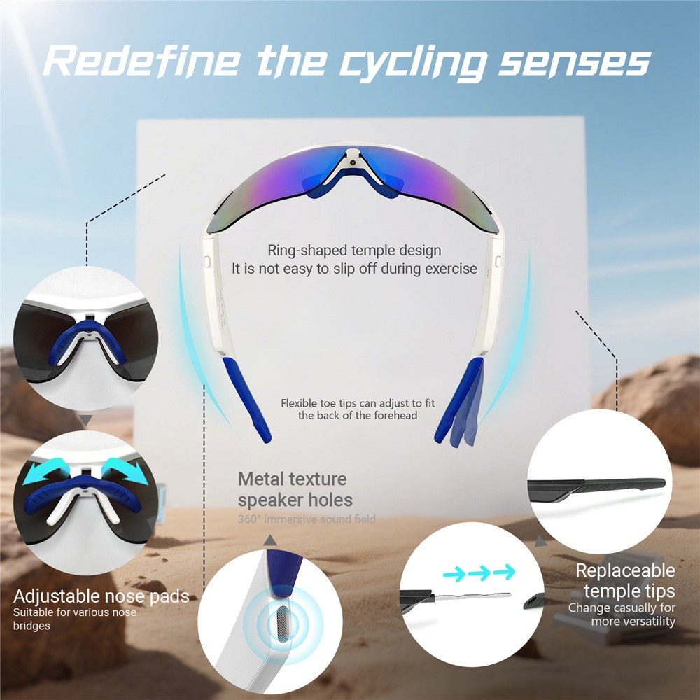 QY-Pro3 AI Translation Bluetooth-Compatible Glasses Outdoor Sports Cycling Music Calls Smart Eyewear