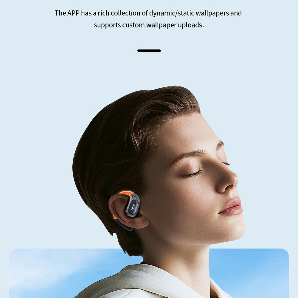 HTC NE27 AI Translation Earbuds Wireless Headsets with LED Display OWS Bluetooth-Compatible Smart Earphones