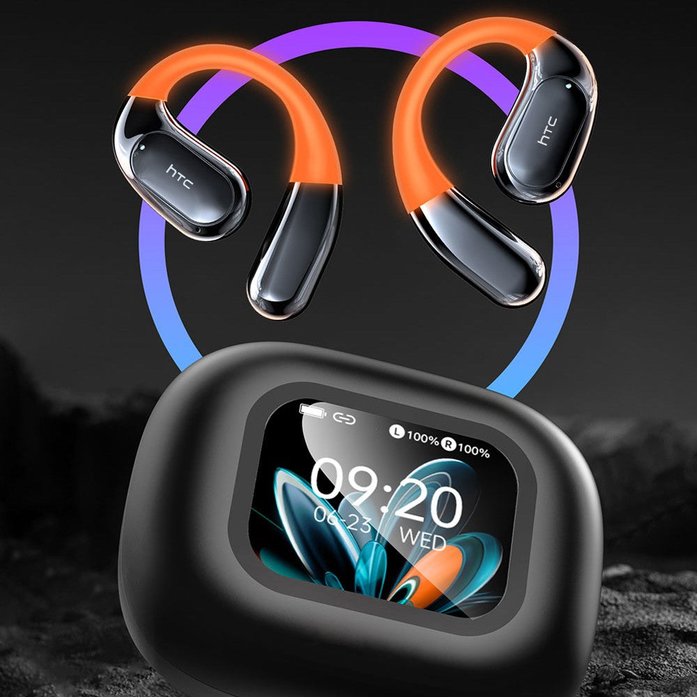 HTC NE27 AI Translation Earbuds Wireless Headsets with LED Display OWS Bluetooth-Compatible Smart Earphones