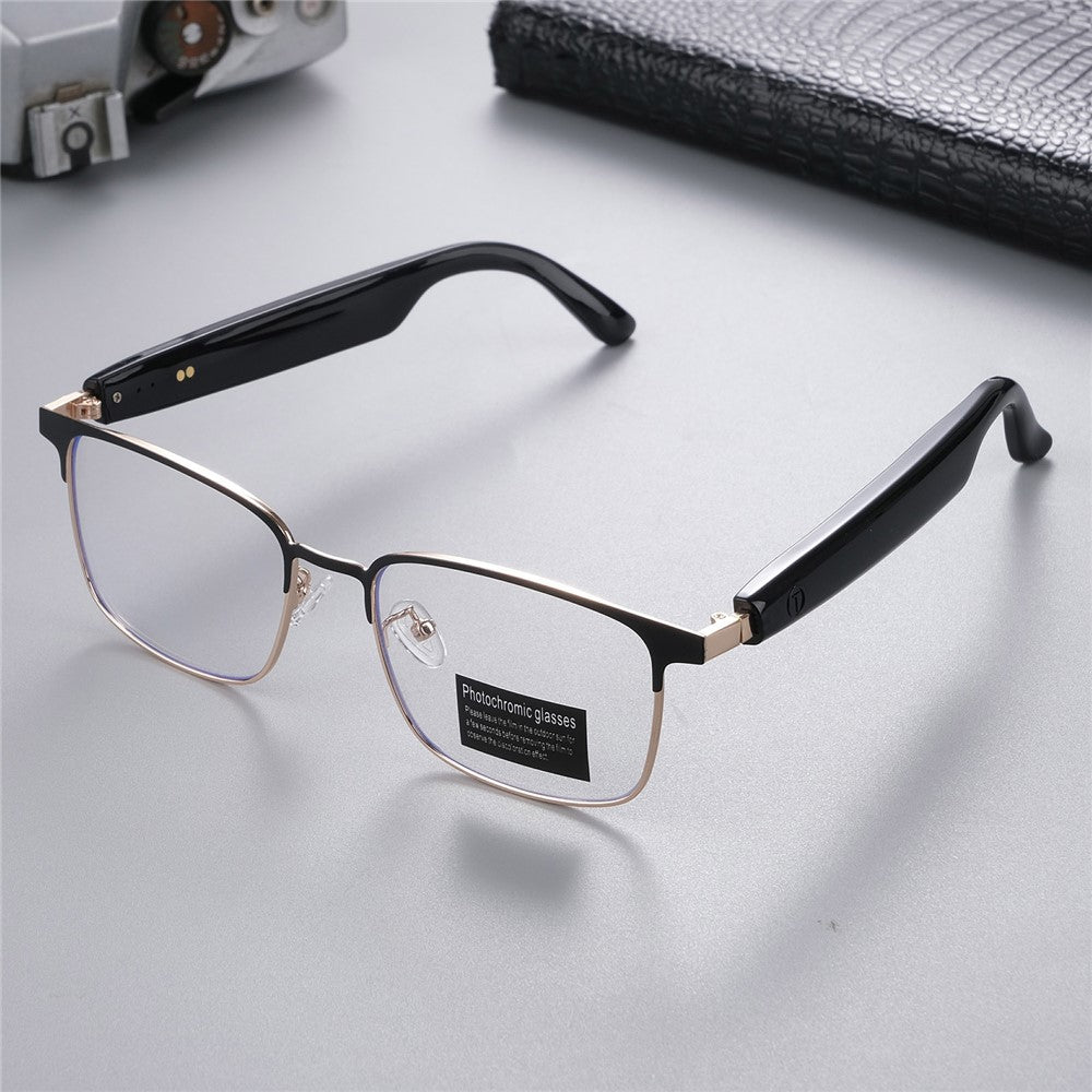 GS06 Wireless Music Earphone AI Translation Bluetooth-compatible Glasses Anti Blue Light Photochromic Lens Smart Eyewear