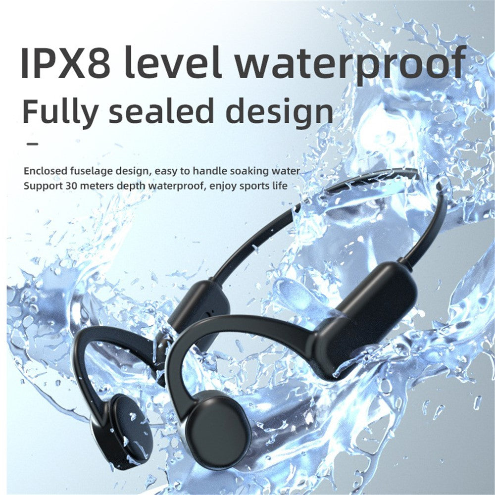 DG-X18 Pro 32G Memory Bluetooth-compatible 5.0 Bone Conduction Earphones Lightweight IPX8 Waterproof Headphones for Running Sports