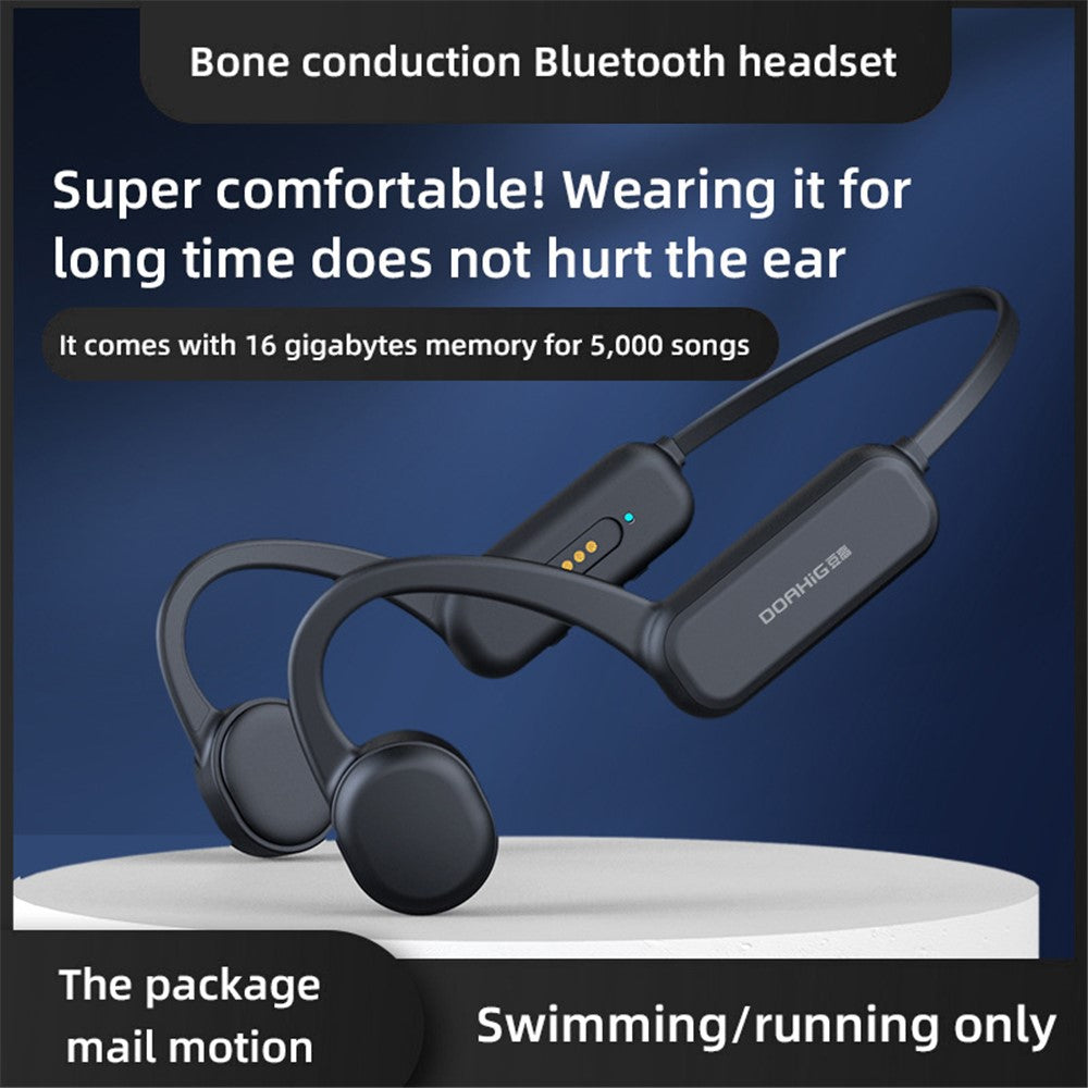 DG-X18 Pro 32G Memory Bluetooth-compatible 5.0 Bone Conduction Earphones Lightweight IPX8 Waterproof Headphones for Running Sports