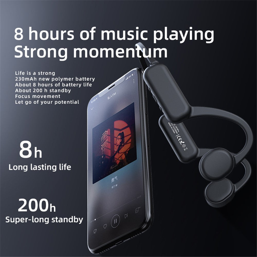 DG-X18 Pro 32G Memory Bluetooth-compatible 5.0 Bone Conduction Earphones Lightweight IPX8 Waterproof Headphones for Running Sports