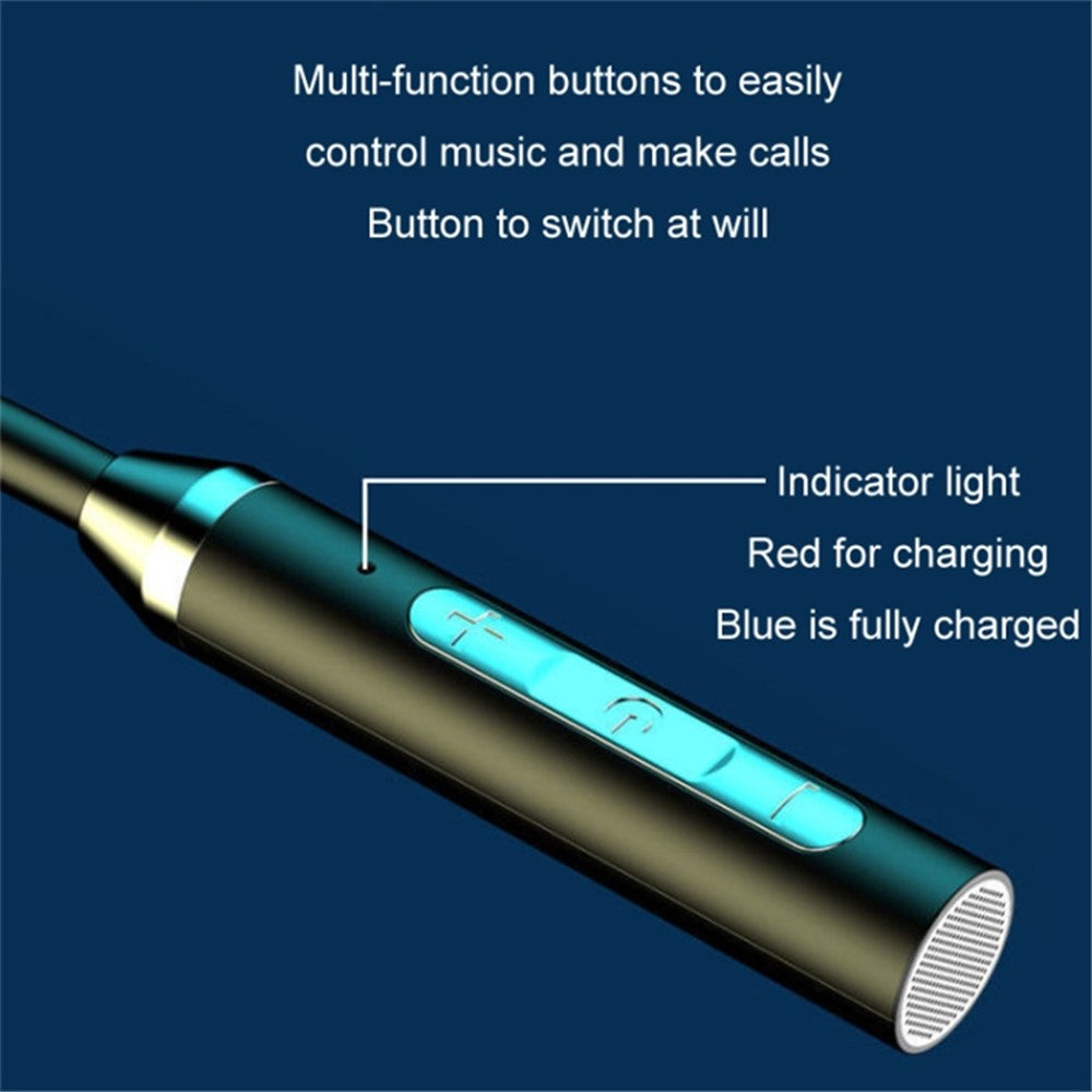 Wireless Neck Hanging Earphones Magnetic Sports Bluetooth-compatible Neckband Headphones