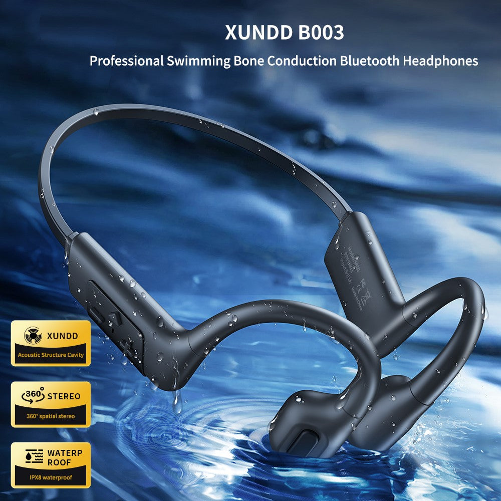 XUNDD B003 Bone Conduction Bluetooth-compatible Headset for Swimming IPX8 Waterproof Headphones
