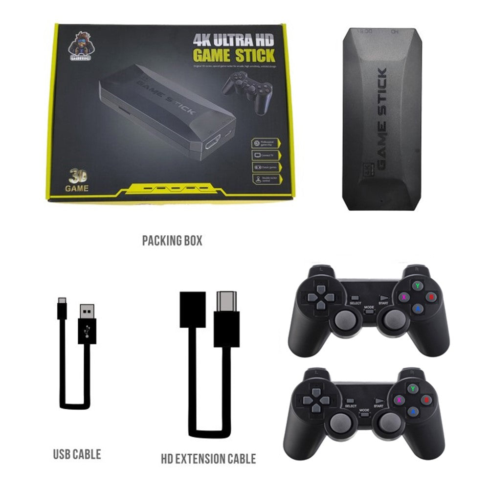 Retro Game Stick – 64GB | 20,000 Games | HD TV Output | Double Player Wireless Controllers