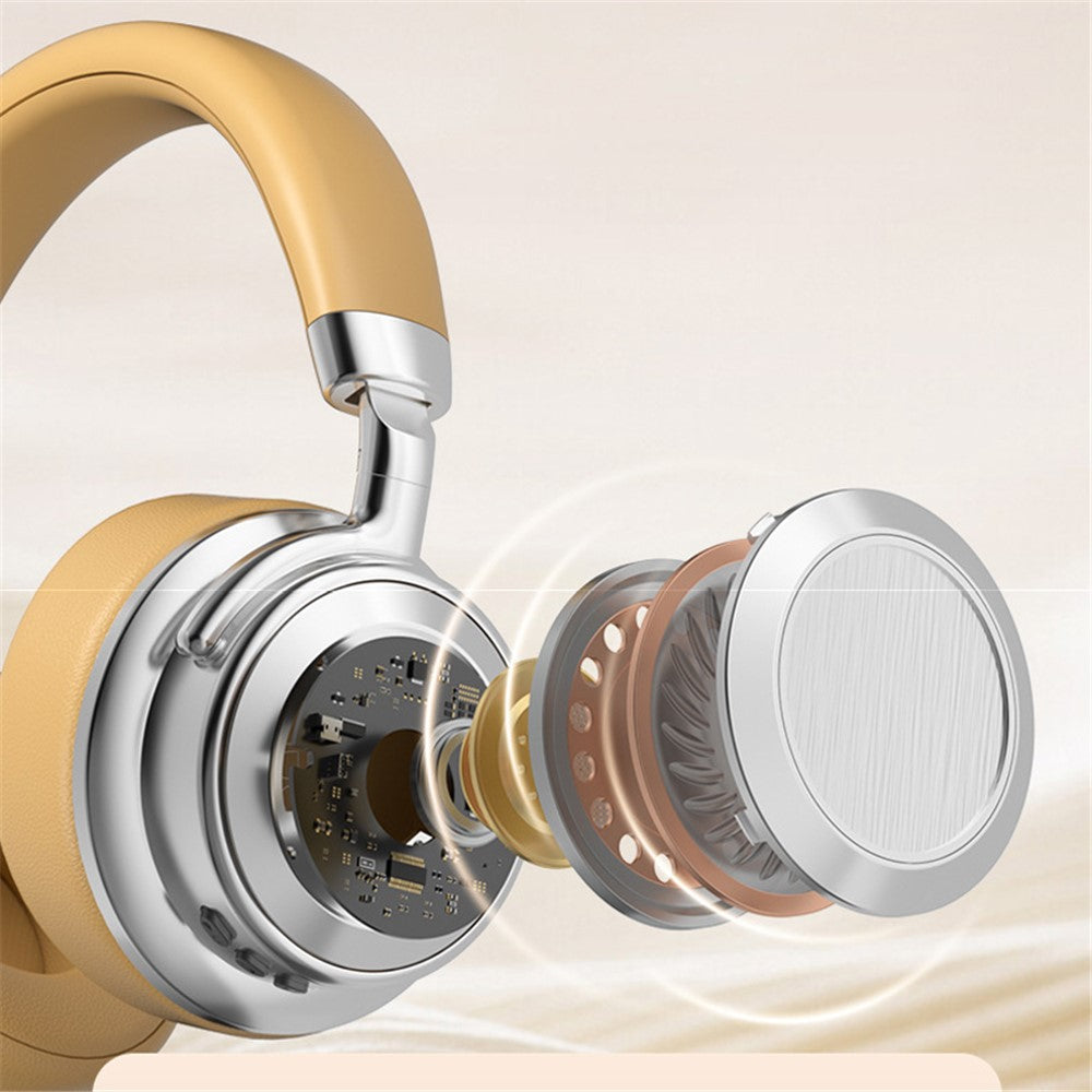CR-9 Metal Retro Over-Ear Wireless Headset Bluetooth-compatible 5.4 HiFi Music Gaming Headphone