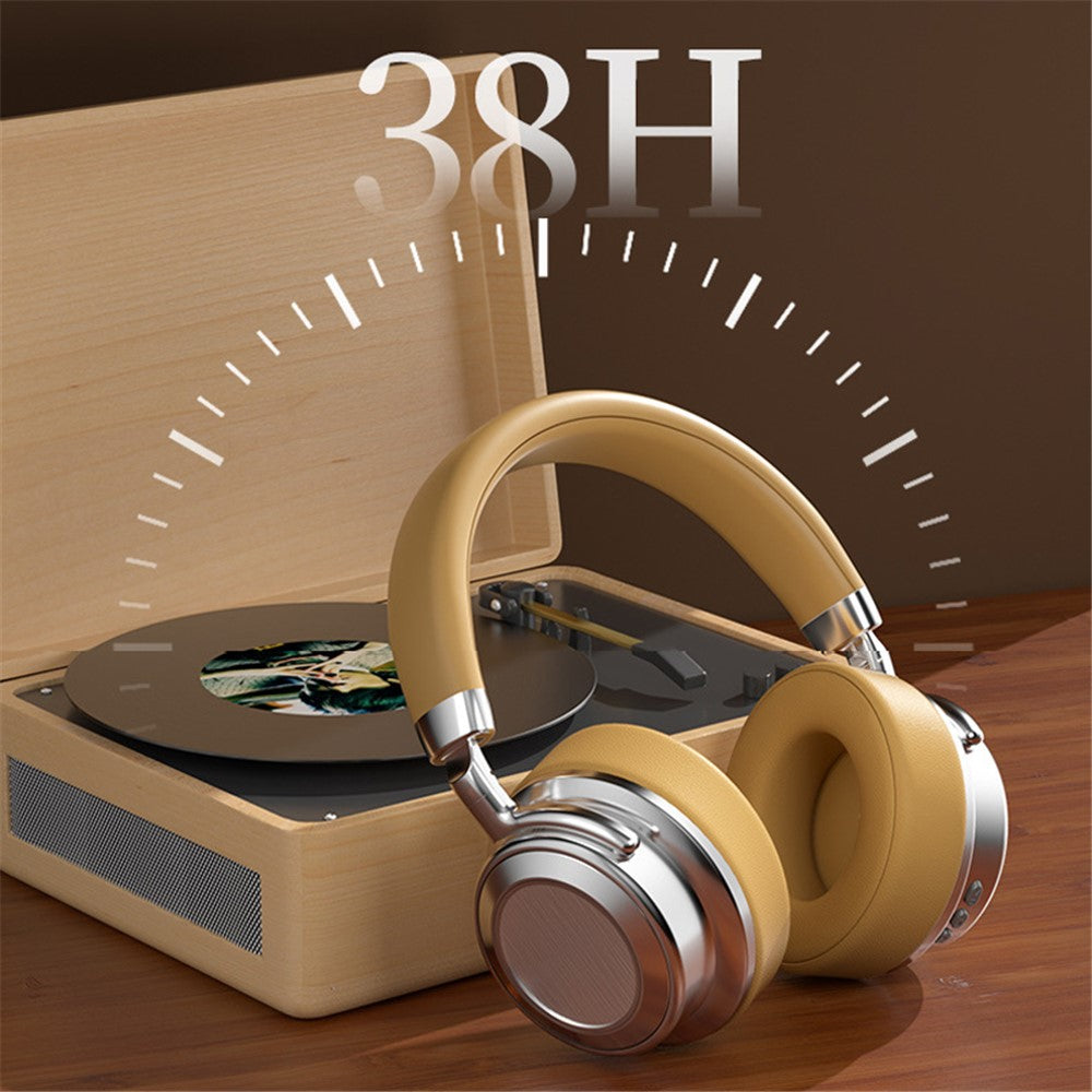 CR-9 Metal Retro Over-Ear Wireless Headset Bluetooth-compatible 5.4 HiFi Music Gaming Headphone