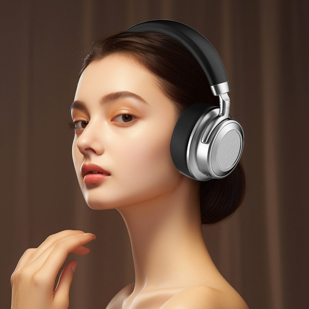 CR-9 Metal Retro Over-Ear Wireless Headset Bluetooth-compatible 5.4 HiFi Music Gaming Headphone