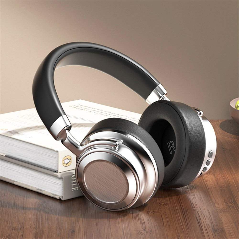 CR-9 Metal Retro Over-Ear Wireless Headset Bluetooth-compatible 5.4 HiFi Music Gaming Headphone