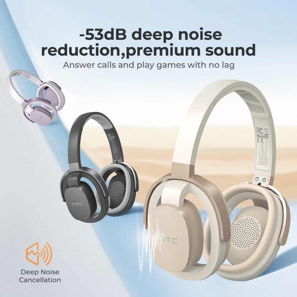 HTC HP07 Bluetooth-Compatible Headphone Low Latency Stereo Phones Computers Gaming Music Headset