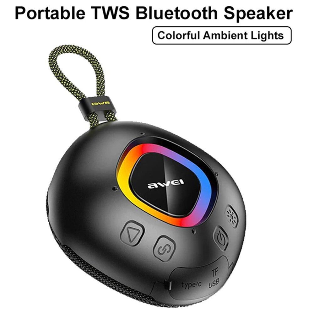 AWEI KA6 TWS Bluetooth-compatible Speaker RGB Light IPX6 Waterproof Portable Subwoofer