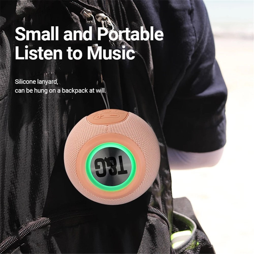 T&G TG337 Portable Speaker Wireless Bluetooth-compatible 3D Stereo Subwoofer Waterproof Outdoor Loudspeaker with Lanyard