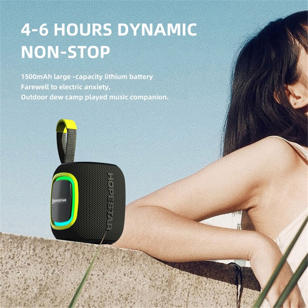 HOPESTAR P66 5W Outdoor Wireless Bluetooth-compatible Speaker Portable Subwoofer with Carrying Rope