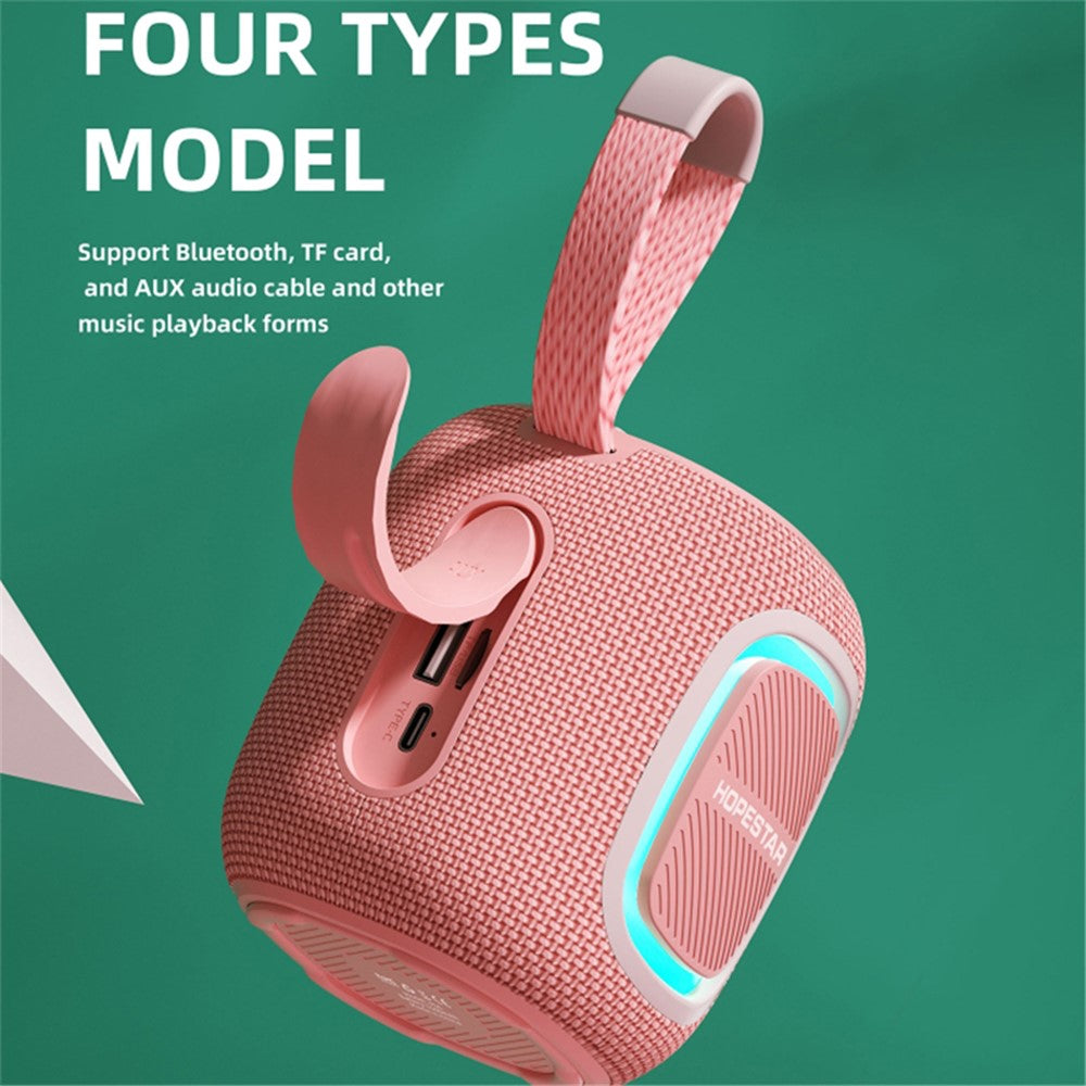 HOPESTAR P66 5W Outdoor Wireless Bluetooth-compatible Speaker Portable Subwoofer with Carrying Rope