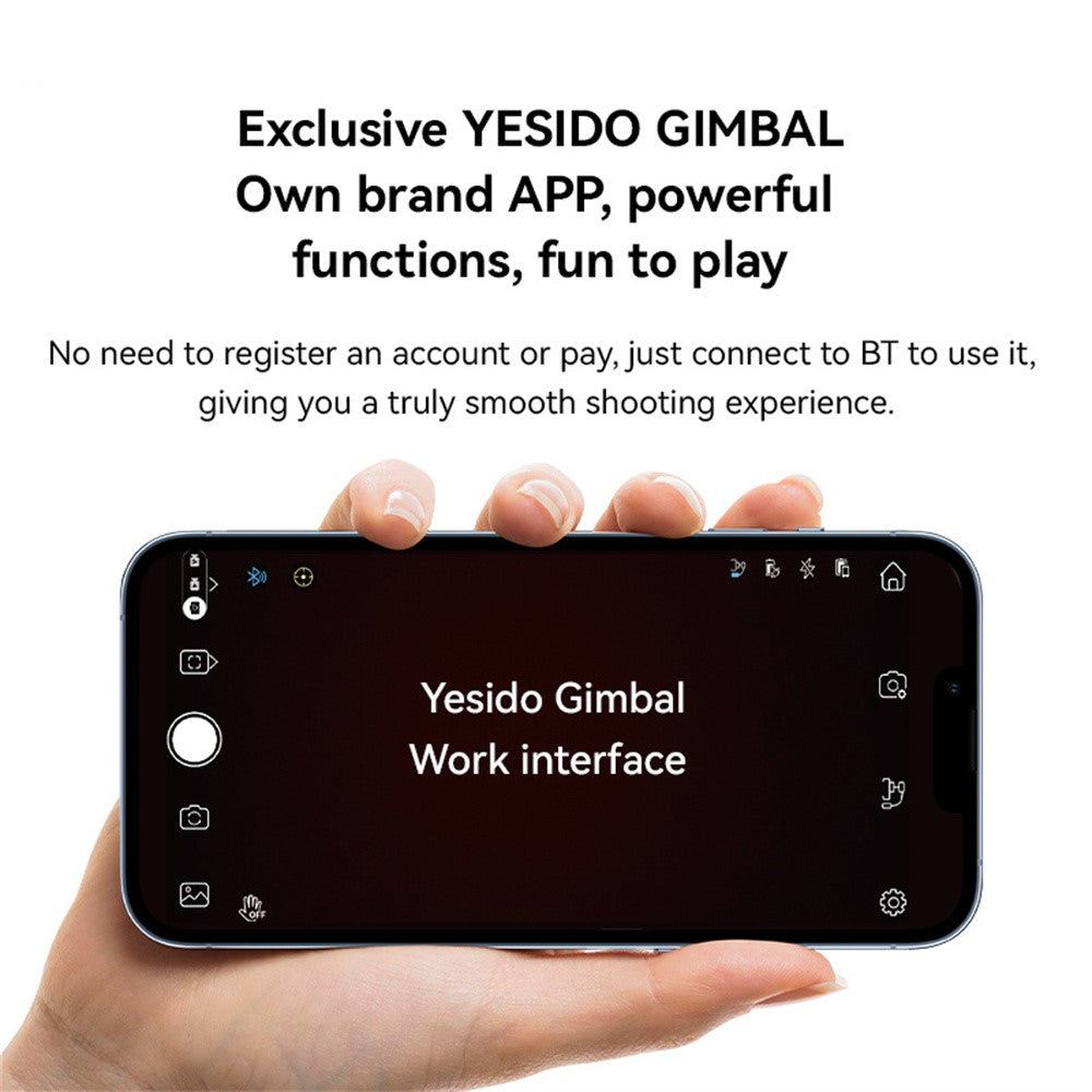 YESIDO SF27 Outdoor Video Shooting 4 Modes Foldable 3 Axis Handheld Gimbal Stabilizer for Smartphones