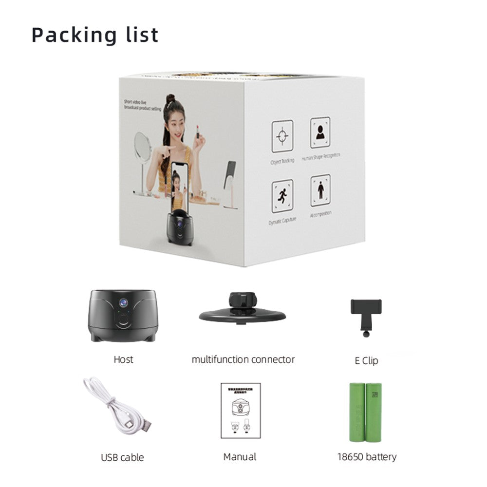 Y8 360 Degrees Rotation Smart AI Gimbal Face Tracking Camera Mobile Phone Holder Stand