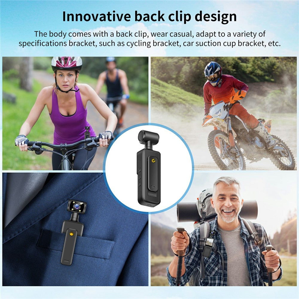 M12 4K Outdoor Sports Camera Night Vision Anti Shake WiFi Pocket Action Cam, with 32GB TF Card