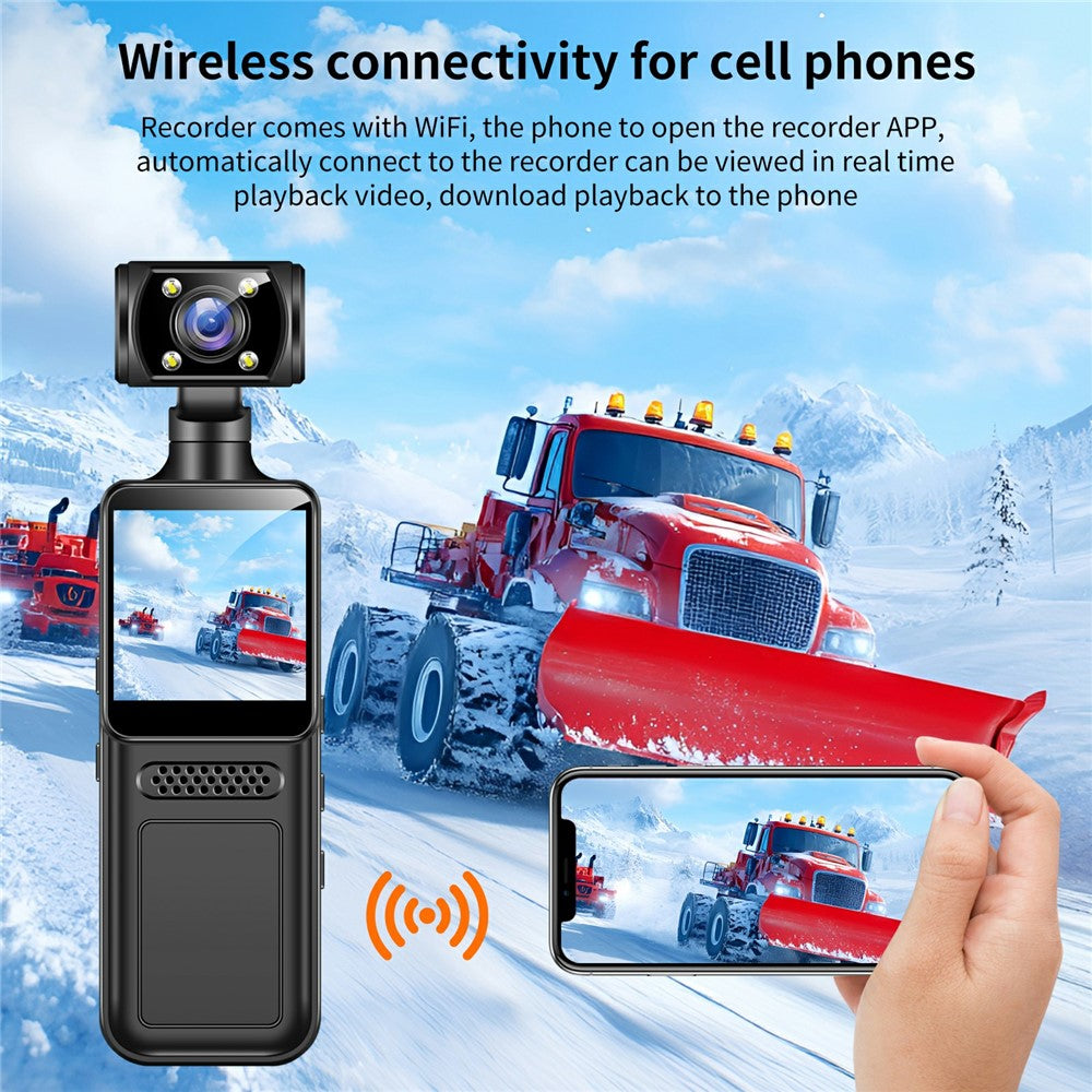 M12 4K Outdoor Sports Camera Night Vision Anti Shake WiFi Pocket Action Cam, with 32GB TF Card