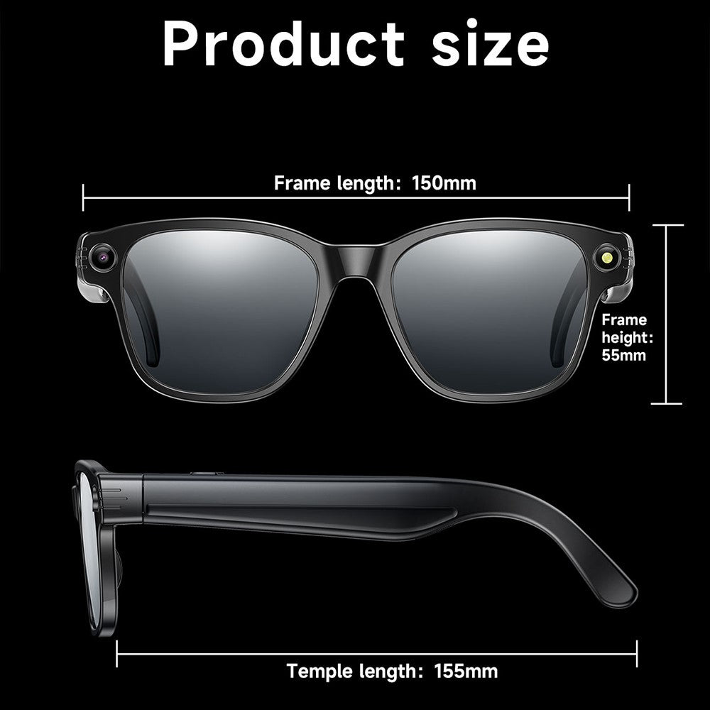 L801 AI Smart Glasses 8MP Camera Video Recording Music Playback Voice Call Translation Eyeglasses