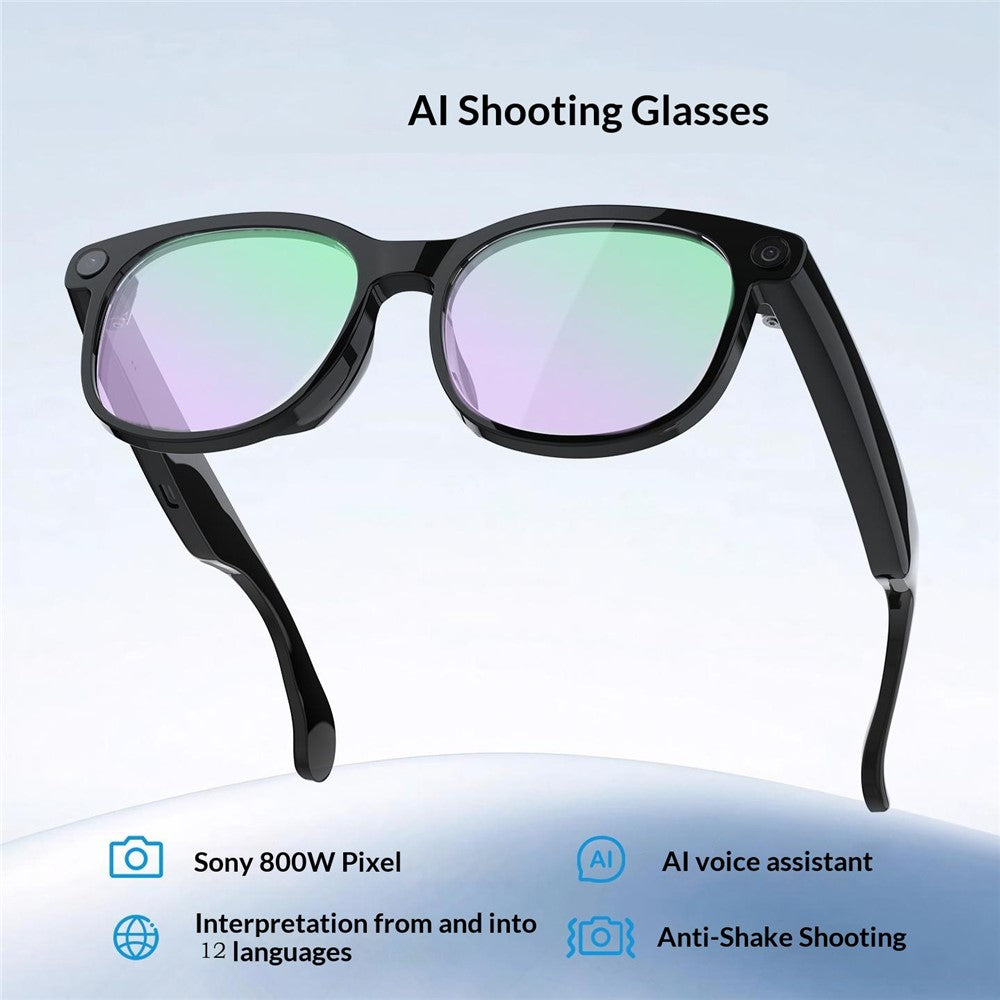 FG01 AI Smart Bluetooth-Compatible Glasses Calling Music Voice Assistant Photochromic Lenses 512M Memory