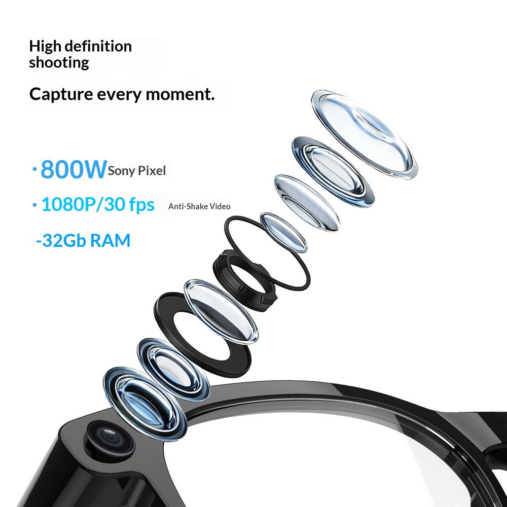 FG01 AI Smart Bluetooth-Compatible Glasses Calling Music Voice Assistant Photochromic Lenses 512M Memory