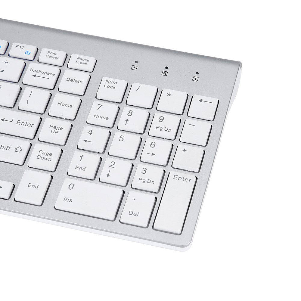 Compact Full-size Mute 2.4G Wireless Keyboard Mouse Combo Set