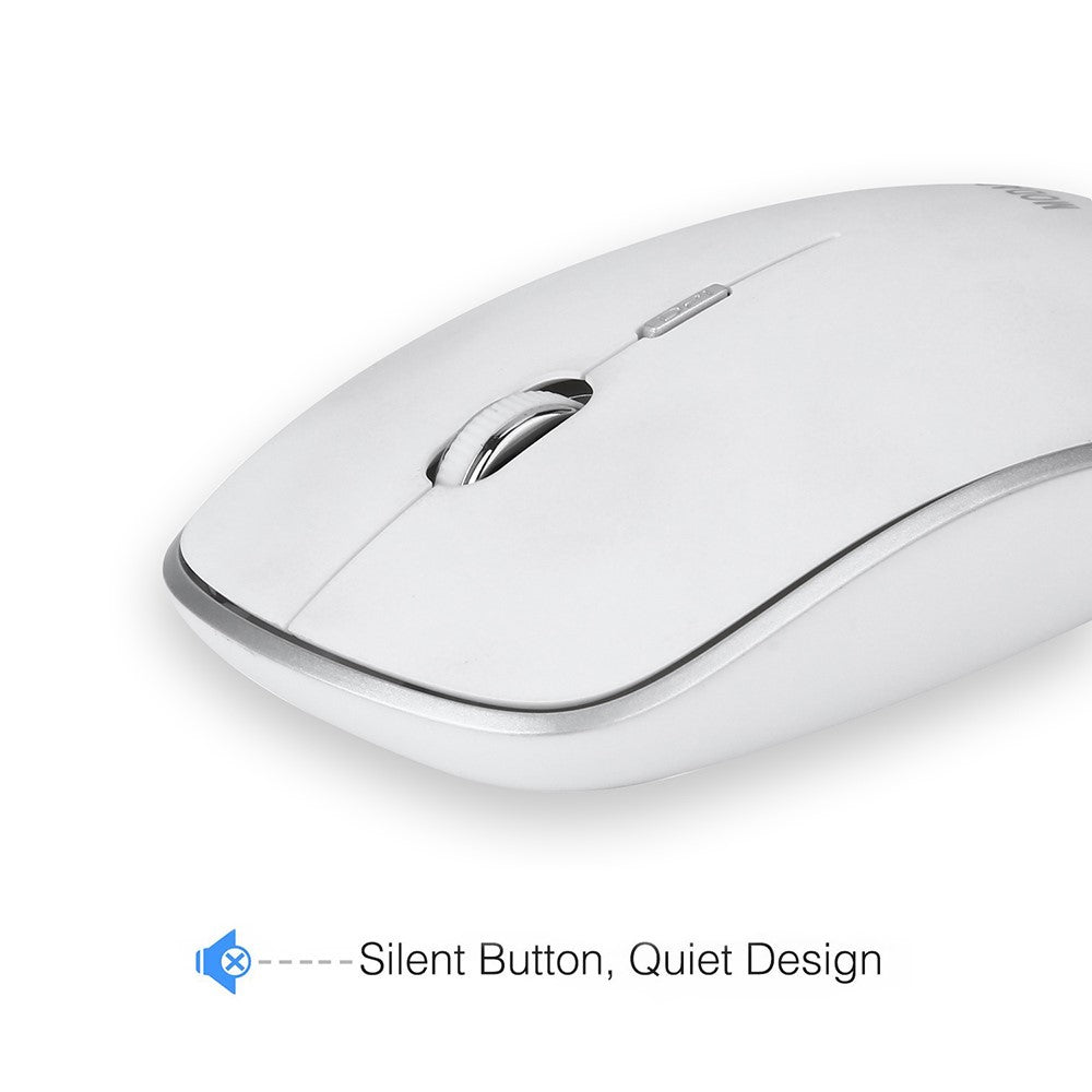 Compact Full-size Mute 2.4G Wireless Keyboard Mouse Combo Set